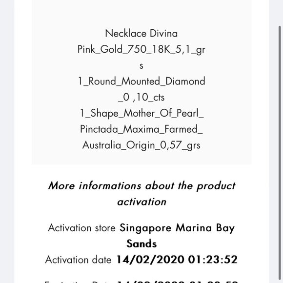 Divas’ Dream Necklace 18K Rose Gold, Mother-Of-Pearl & Diamond Pendant Necklace - Picture 11 of 12